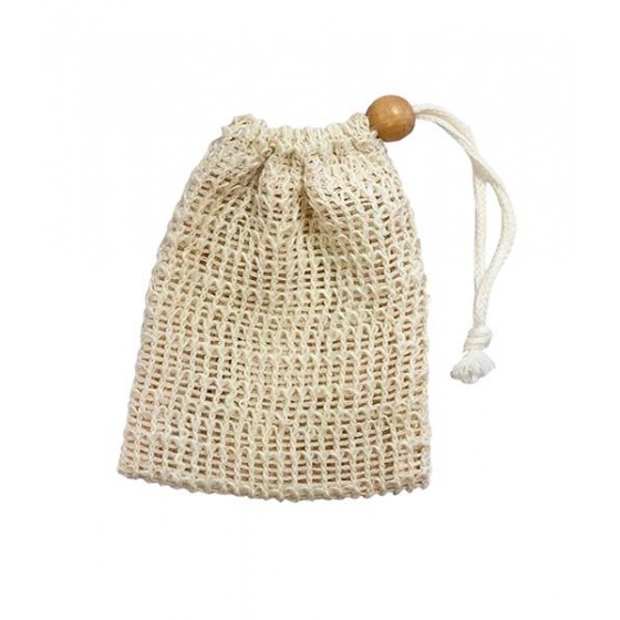 Bolsa para jabón de sisal y algodón